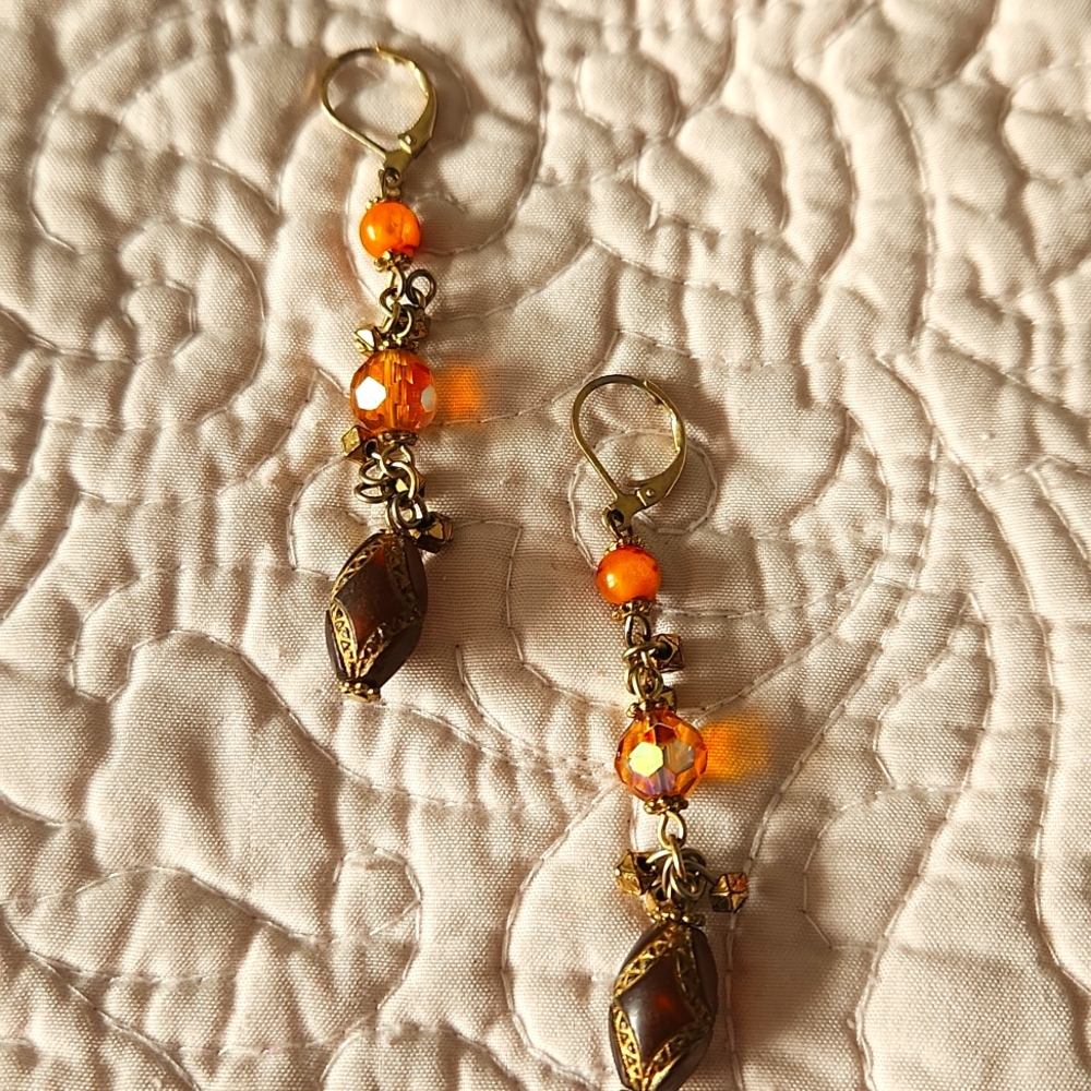 Beaded drop earings